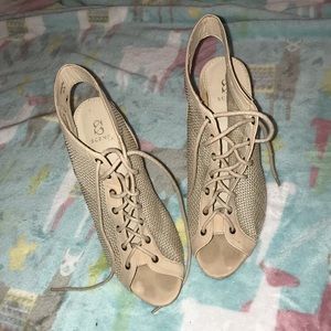 Open toed Lace up Heals